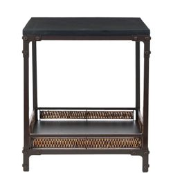 End Table With Storage Shelf 