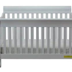White Baby, Toddler Crib W/ Mattress 