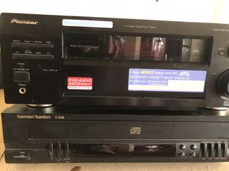 Pioneer Amplifier, Polk Audio surround speakers and Harmon/Karson disk changer