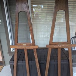 Solid Oak Display Easel