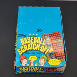 Vintage baseball 1981 Topps Baseball Cards Scratch Off Wax Box - Partial Box 11 Factory Sealed Packs