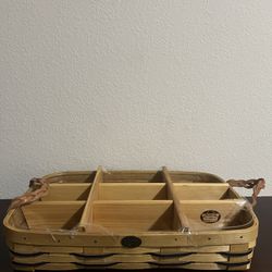 Vintage Peterboro Basket Co Organizer Basket | Wooden Divider | Farmhouse