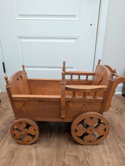 Doll wooden cart