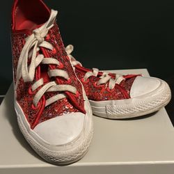 Converse All star Red Sparkly 
