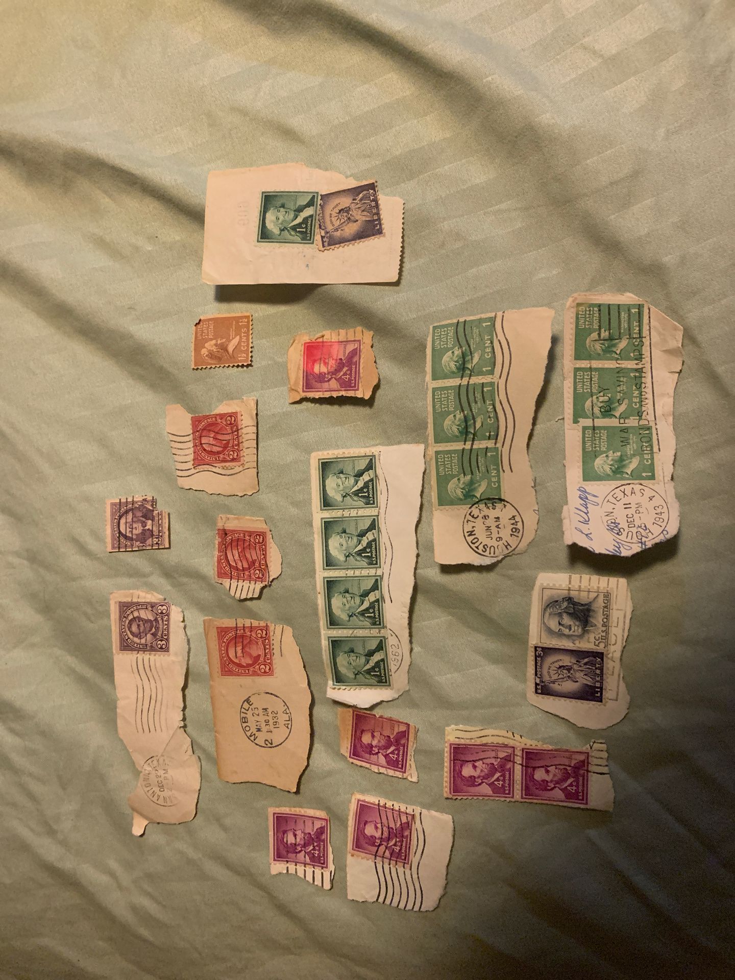 Vintage postage stamps