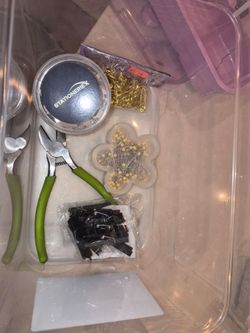 Mixed Craft and Sewing Supplies Lot