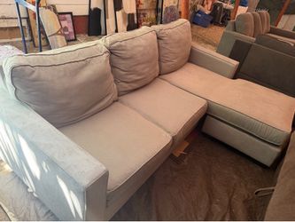Gray couch with reversible chair, good condition clean we sell all the time delivery $40 local