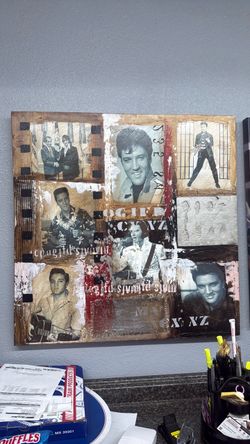 Elvis Presley Mixed Media Collage Wall Art
