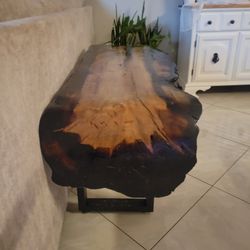 Hand crafted live edge coffee table  