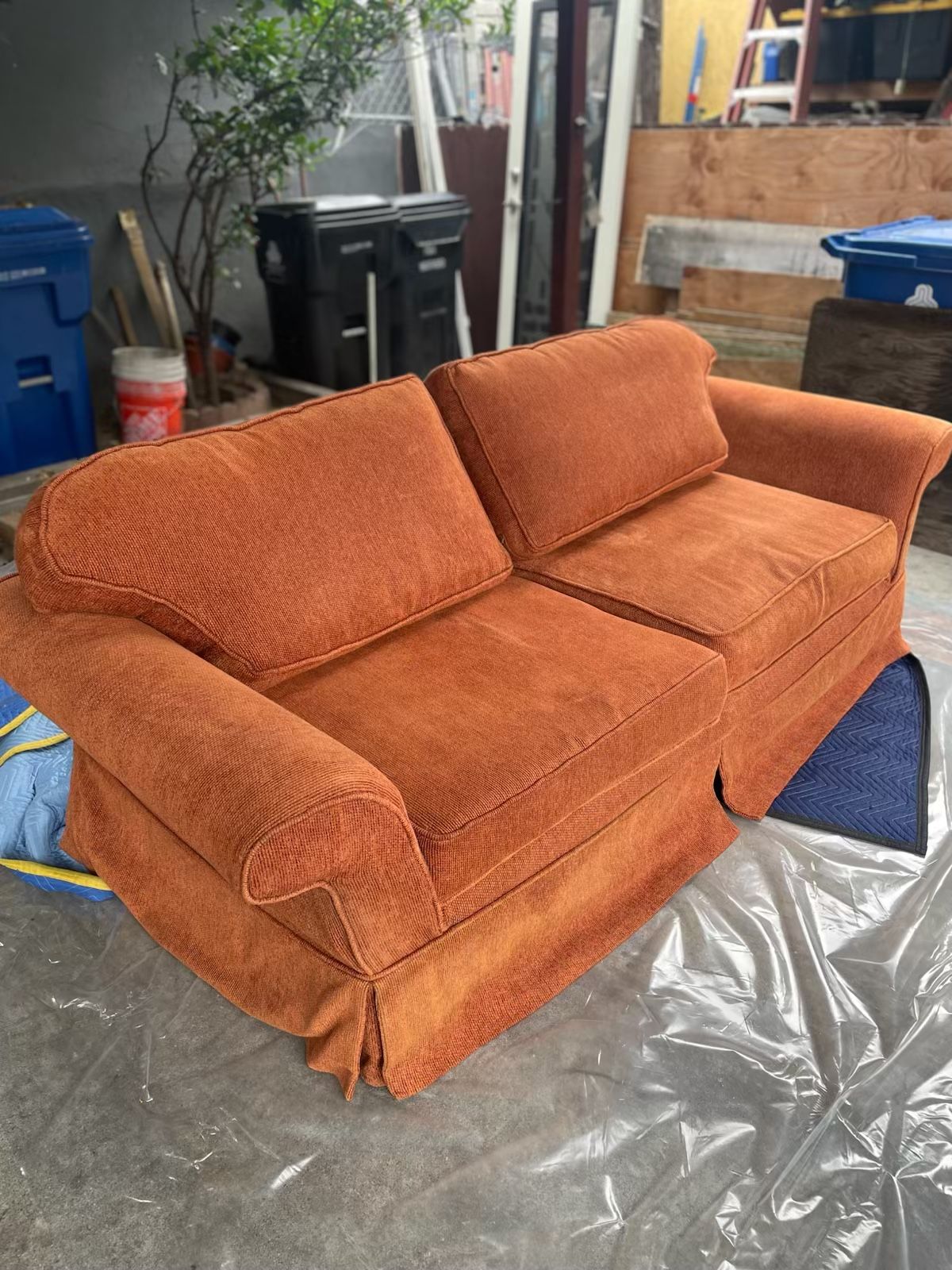 Orange Custom Made Sofa Couch