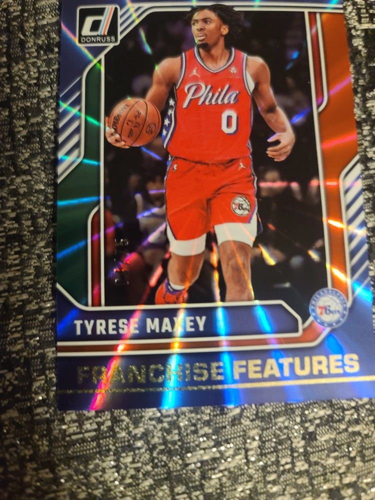 Tyrese Maxey! Green Laser! Number 4 Of 75