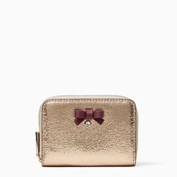 NWT KATE SPADE Glitterning Other Wrapping Party Small Zip Around Wallet NWT/BOX