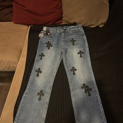 Chrome Hearts Jeans , Size: 33, Price is Negotiable