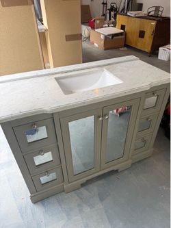 Bathroom vanity with Marble top