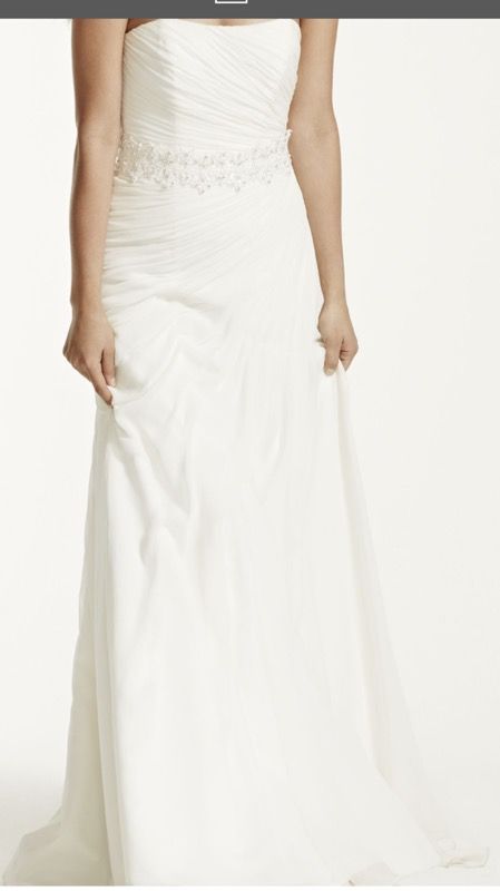 Crinkle Chiffon Wedding Dress with Draping