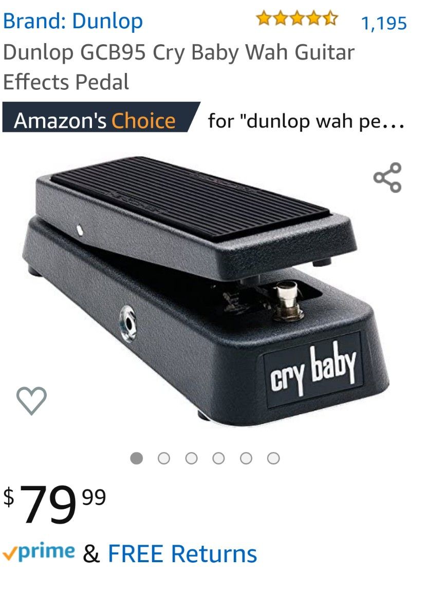 Original Crybaby ( Wah- Pedal) music Amplifier