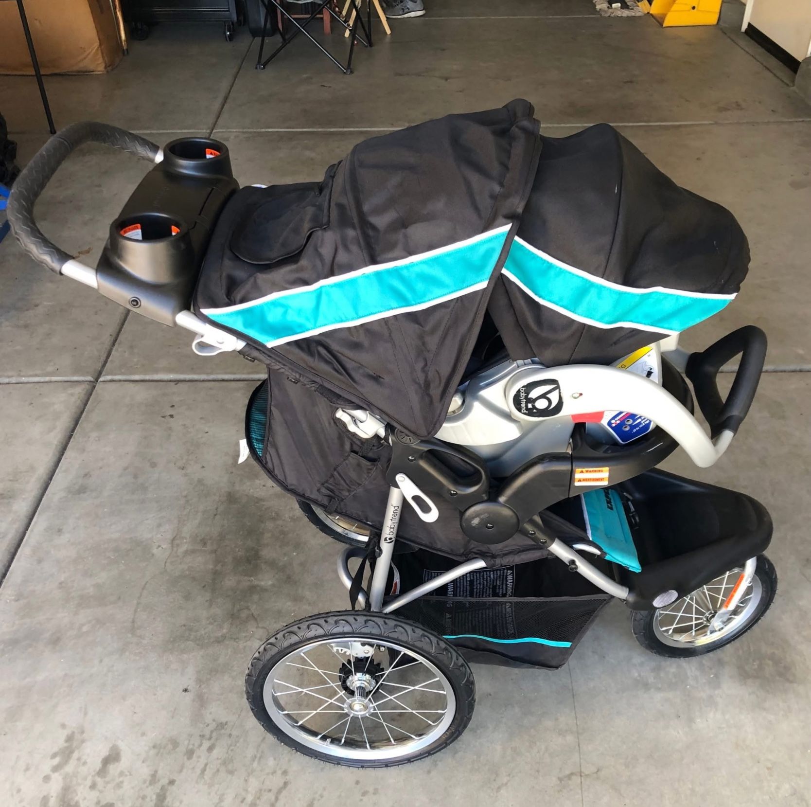 🍼 Baby Trend Expedition Jogger Stroller & Car Seat Travel System – Teal/Black
