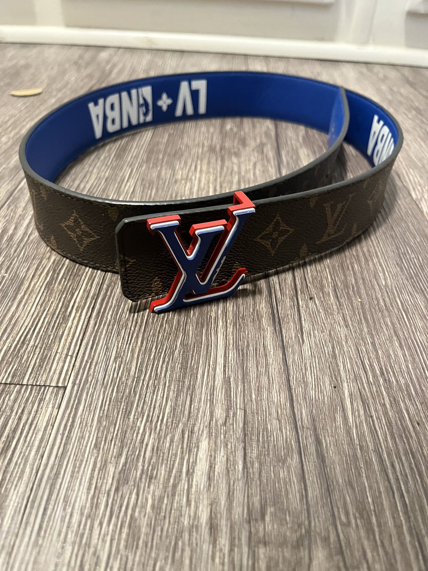 Louis Vuitton x NBA Blue LV Reversible Belt