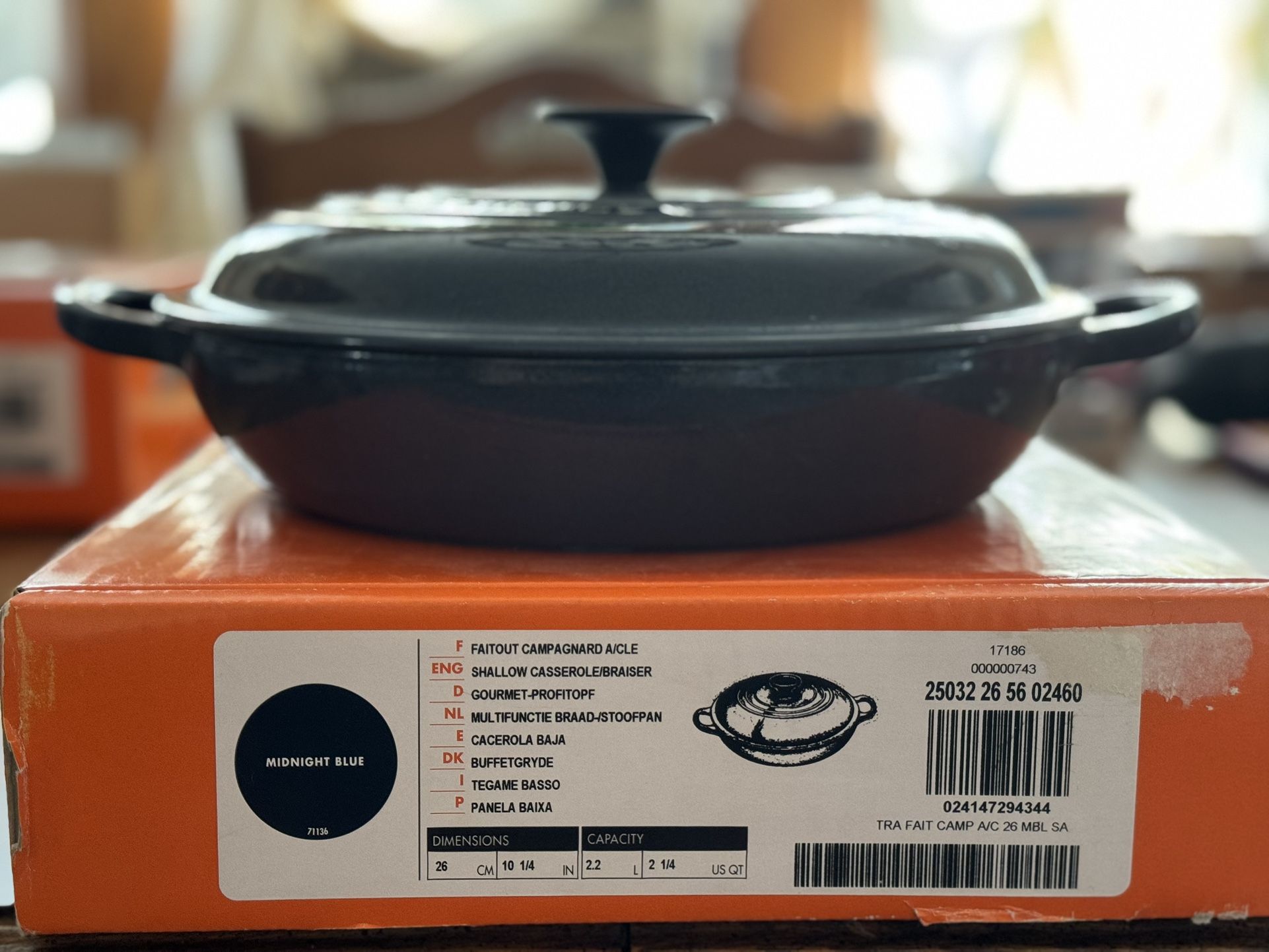 Le Creuset 2.25qt Braiser Midnight Blue