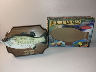 1999 Big Mouth Billy Bass Singing Fish Sings 2 Songs/Moves Head/Original Box