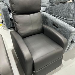 M-New Recliner Chair PU Leather Recliner Sofa Home Theater Seating with Lumbar Support Overstuffed High-Density Sponge Push Back Recliners Armchair fo