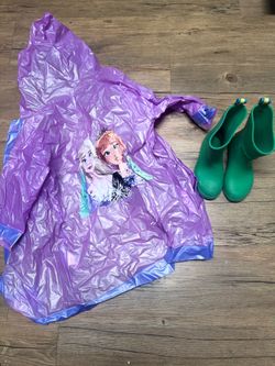 Rain boots and jacket