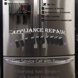 Refrigerator, Washer, Dryer, Heating, AC,  HVAC and Appliance Repair