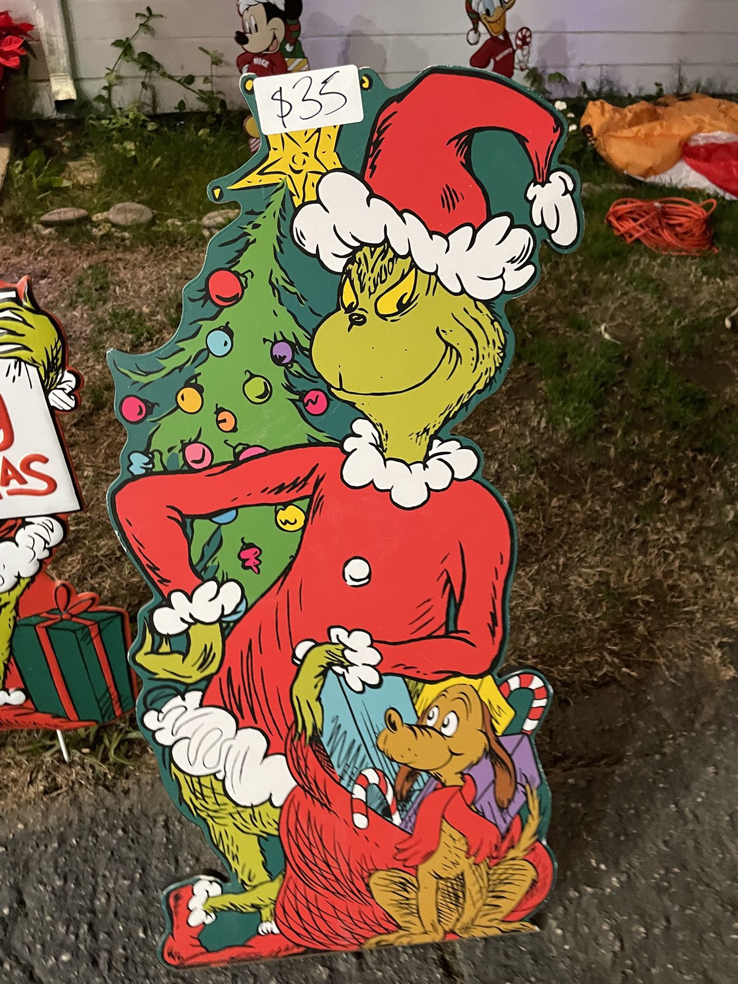 Grinch Christmas Yard Stake