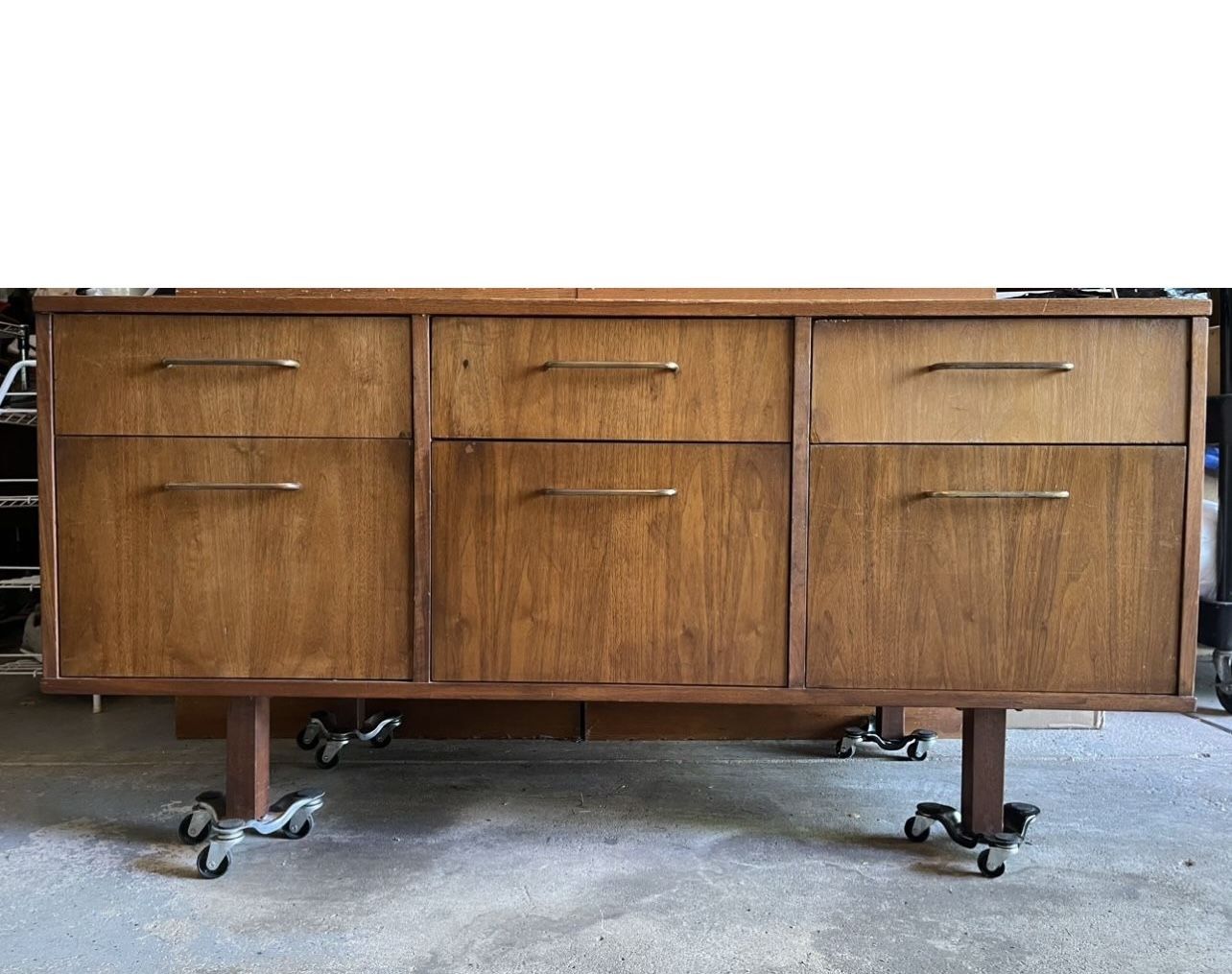 Jens Risom Mid Century Walnut Credenza