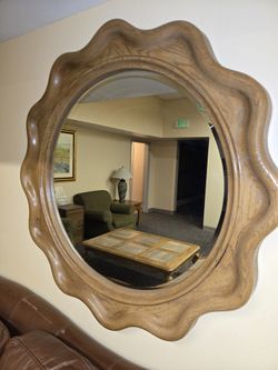 Antique China, Oak Desk. Mirror! 