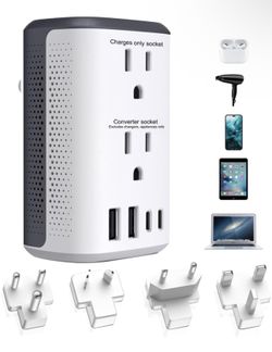 Voltage Converter Us to Europe, 220v to 110v Power Combo, Transformer for Curly Hair Dryer, European Plug Converter 2300w Travel Adapter Worldwide, St