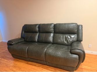 Leather Dual Power Reclining sofa with USB port