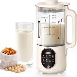 50oz Nut Milk Maker, 10 in 1 Automatic Nut Milk Maker with 20 Blades,Almond Milk Machine,Plant Based Milks Homemade Oat,Chowder,Juice,Soy Milk Machine