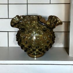 Vintage Fenton Hobnail Ruffle Top