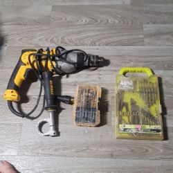 DeWALT HAMMER DRILL with Bits And Adapters