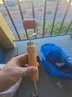 Rubber Seam Roller with Wooden Handle