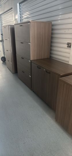 Two 4 Drawers Cabinets And 2 Doors Cabinets For Sale 