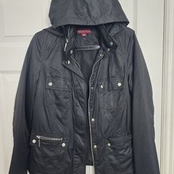 Women's Merona Size M Black Lightweight Jacket Hoodie