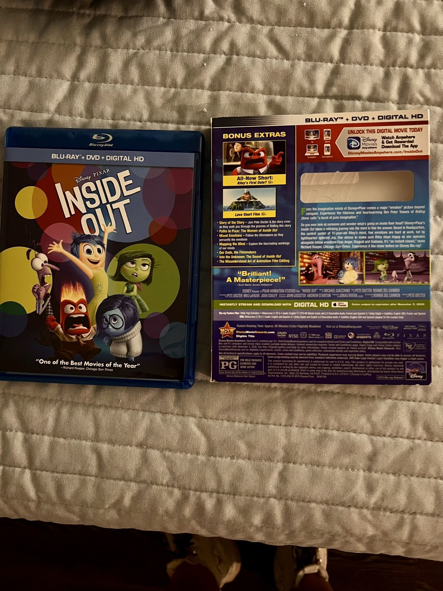 Pixar’s Inside Out Blu-ray 