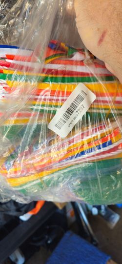 200 colored flags on String