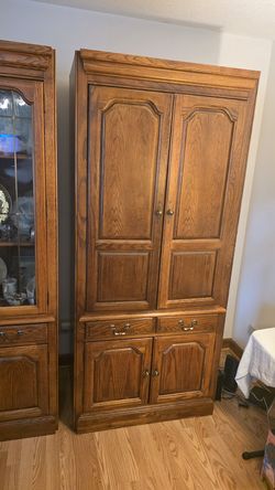 Solid Oak Media/Computer Armoire