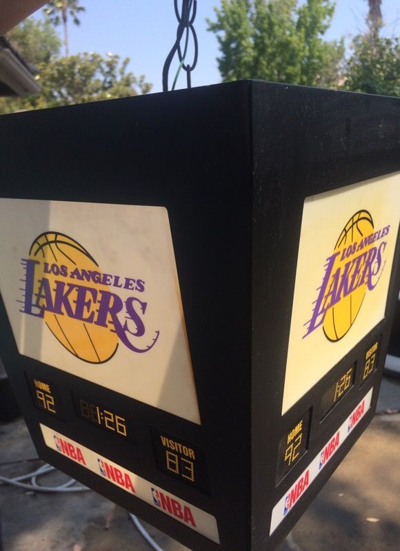 NBA scoreboard light fixture.