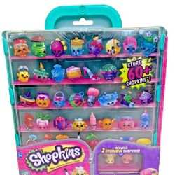 Shopkins Collectors Case Season 5 Teal Storage Organizer For 60+ Toy Figures NEW