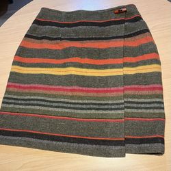 The Limited Wool Blend Multicolored Stripe Skirt (Size: M)