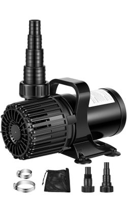 VIVOSUN 3000 GPH Submersible Water Pump with Barrier Bag, 150W Pond Pump, Ultra Quiet Aquarium Pump with 15FT. Lift Height for Pond, Waterfall, Fish T