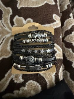 Men’s Fashion Black bracelet $7 each