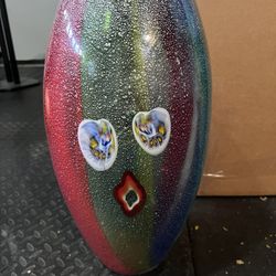 Murano Glass Case, Check Pictures For eBay Price, My Price $175, 17” T x 6” Mouth. 