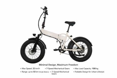 （Brand-New）Foldable Fat Tire Electric Bike with Shimano 7-Speed E-bikes
