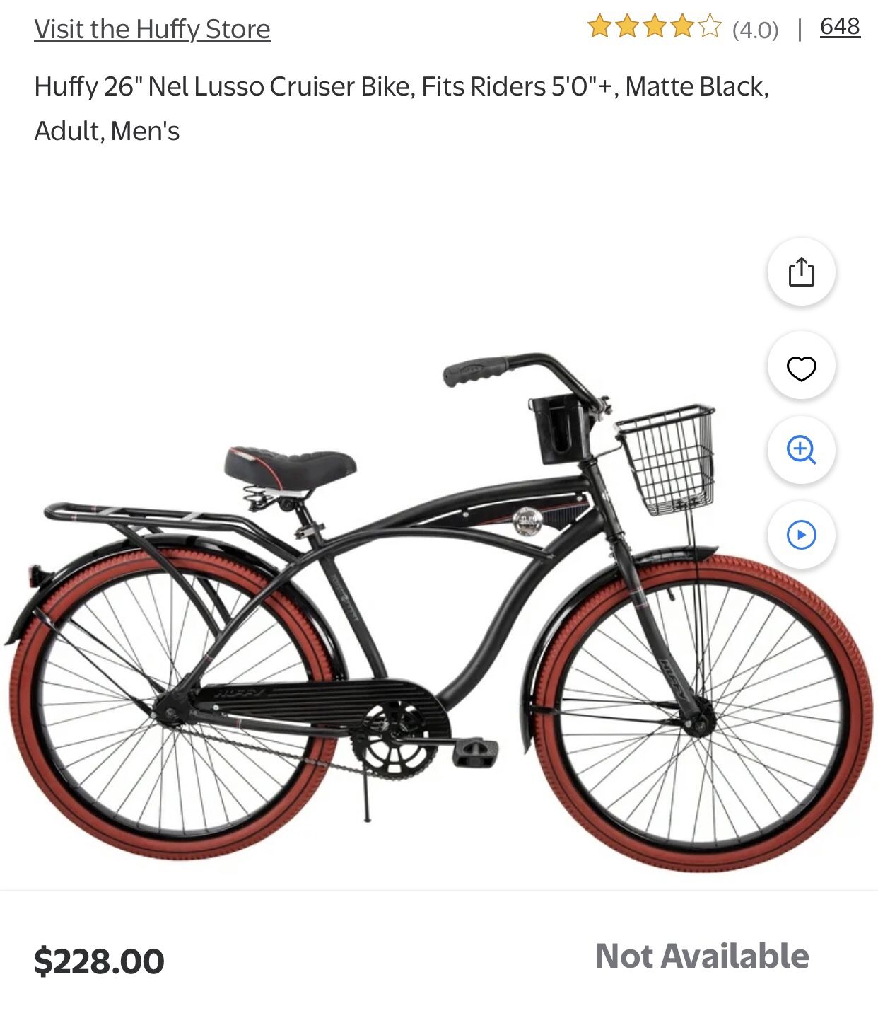 Black And Red CRUISER Bike