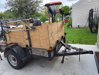 Selling my 8×5 utility landscaping trailer with a brand new murray cruz zero turn mower 42 inch deck with 2 echo weed eaters